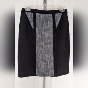 Calvin Klein Black and Gray Pencil Skirt